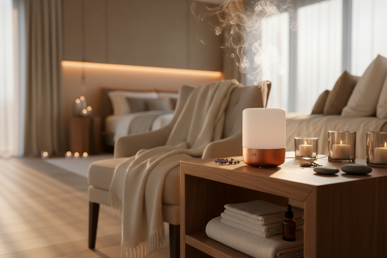 fait moi un image pour une experience incroyable avec les diffuseur dhuile essentielle